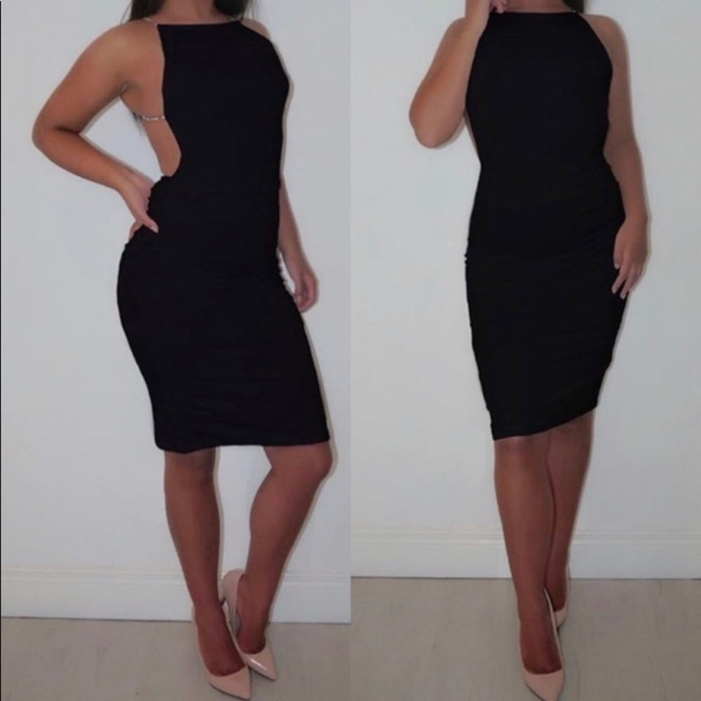 Sexy Deep V Backless Dress